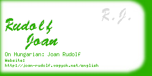 rudolf joan business card